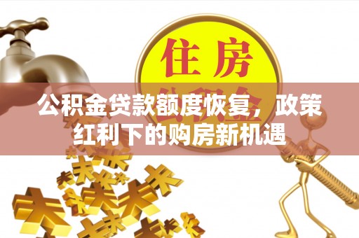 额济纳旗公积金贷款额度恢复，政策红利下的购房新机遇